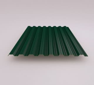 Металлопрофиль двухсторонний НС35, толщина 0,45 мм, RAL 6005 Зеленый мох,  КВ