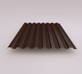 Металлопрофиль двухсторонний НС35, толщина 0,5 мм, RAL 8017 Бархатный шоколад,  СК