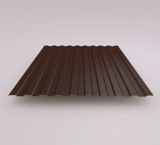 Профнастил двухсторонний С8, толщина 0,45 мм, RAL 8017 Шоколадно-коричневый,  ПК